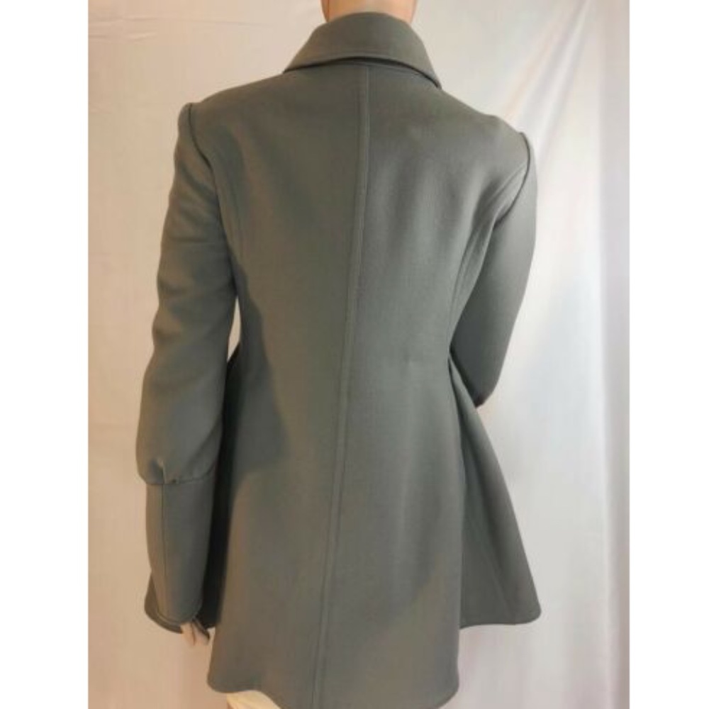 Yves Saint Laurent Womens Coat Green Wool  Sz 38 - Picture 4 of 8